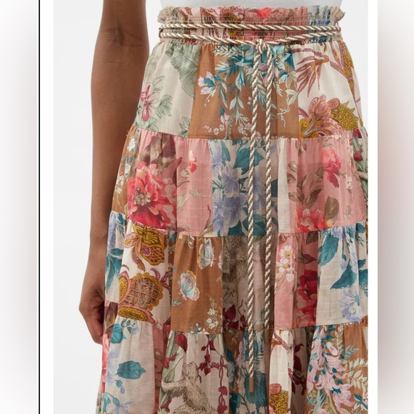 Zimmerman Cassia Floral Patchwork Maxi Skirt NWOT - Picture 10 of 17